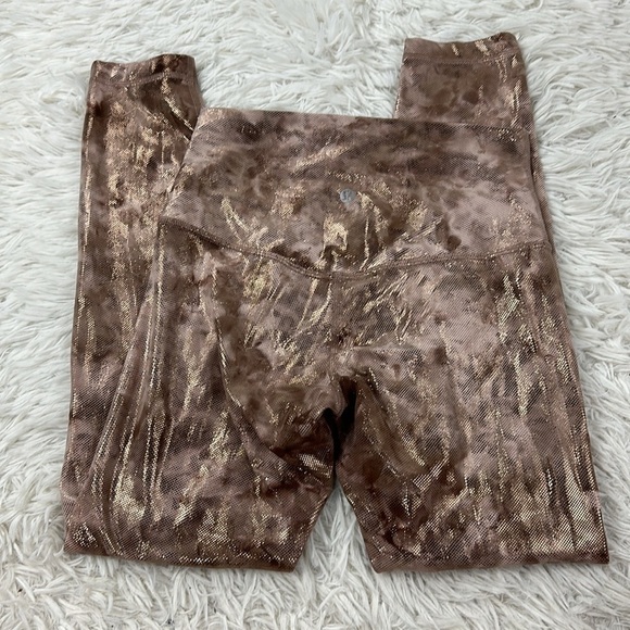 Lululemon Align High-Rise Pant 25" *Shine Diamond Dye Misty Shell Cacao Diffuse - Picture 3 of 5